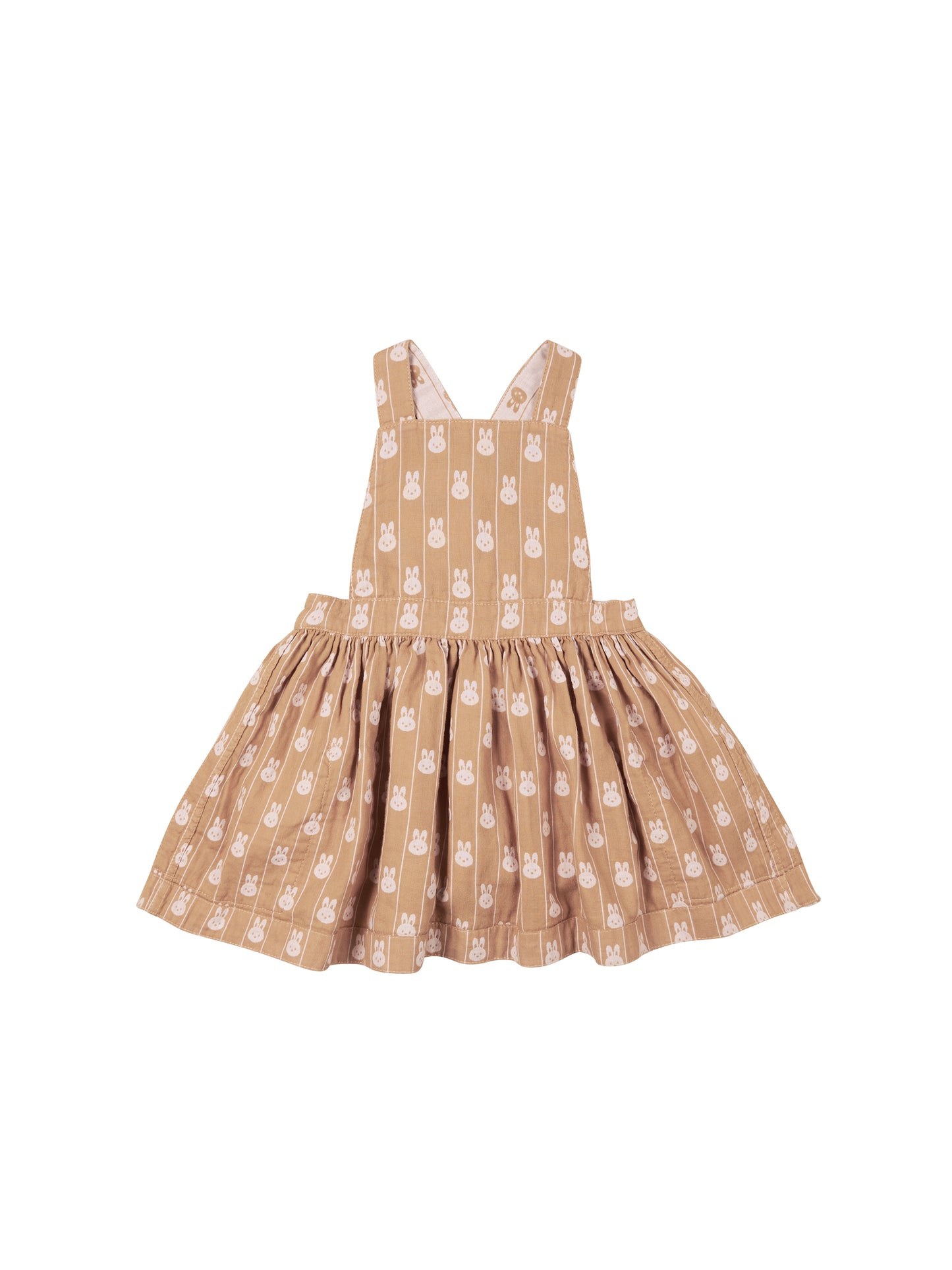BUNNY STRIPE REVERSIBLE PINAFORE - ROSE & BISCUIT