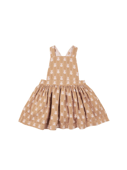 BUNNY STRIPE REVERSIBLE PINAFORE - ROSE & BISCUIT