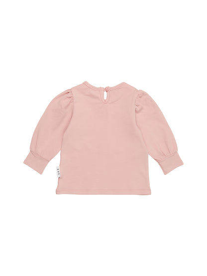 RAIN BOW PUFF TOP - DUSTY ROSE