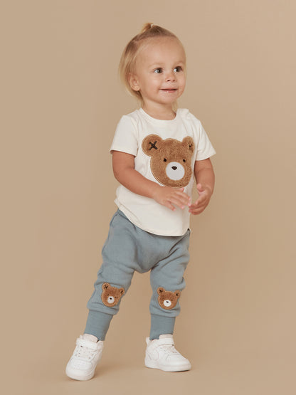 FURRY HUXBEAR T-SHIRT - ALMOND MILK
