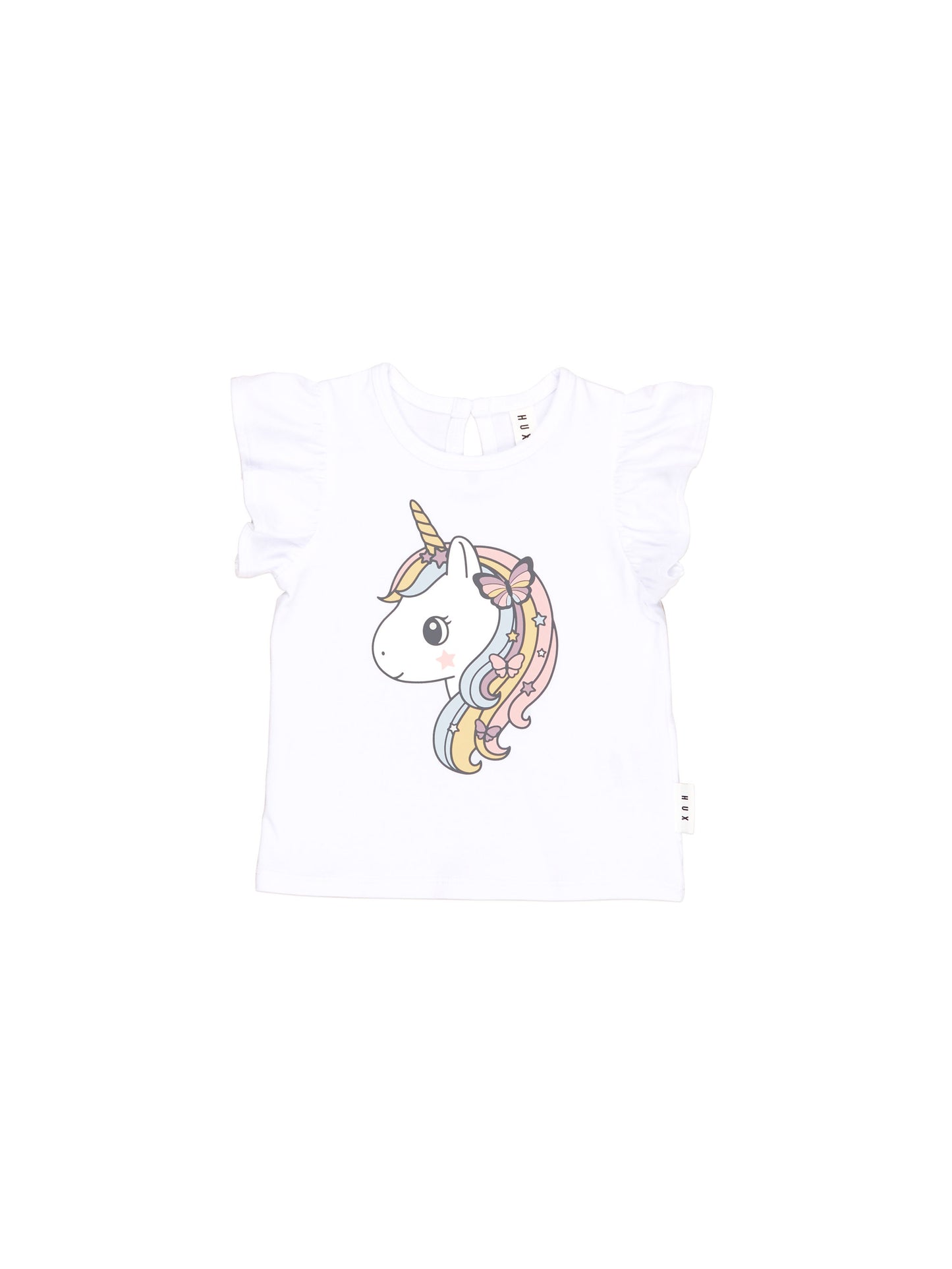 MYSTIC UNICORN FRILL T-SHIRT - WHITE