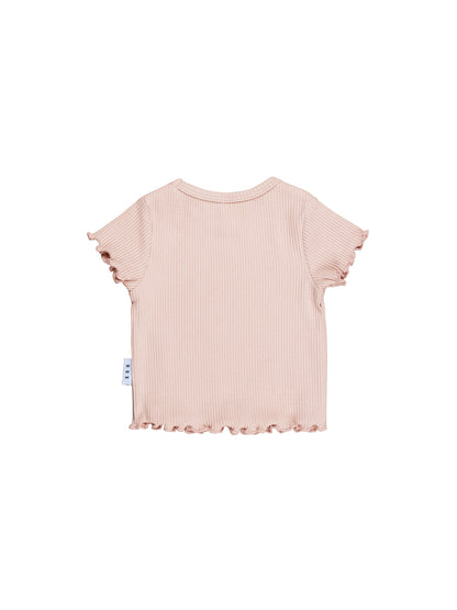 ROSIE RIB TEE - ROSE