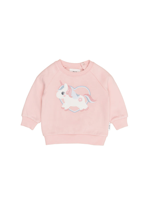 UNICORN HEART SWEATSHIRT - PINK PEARL