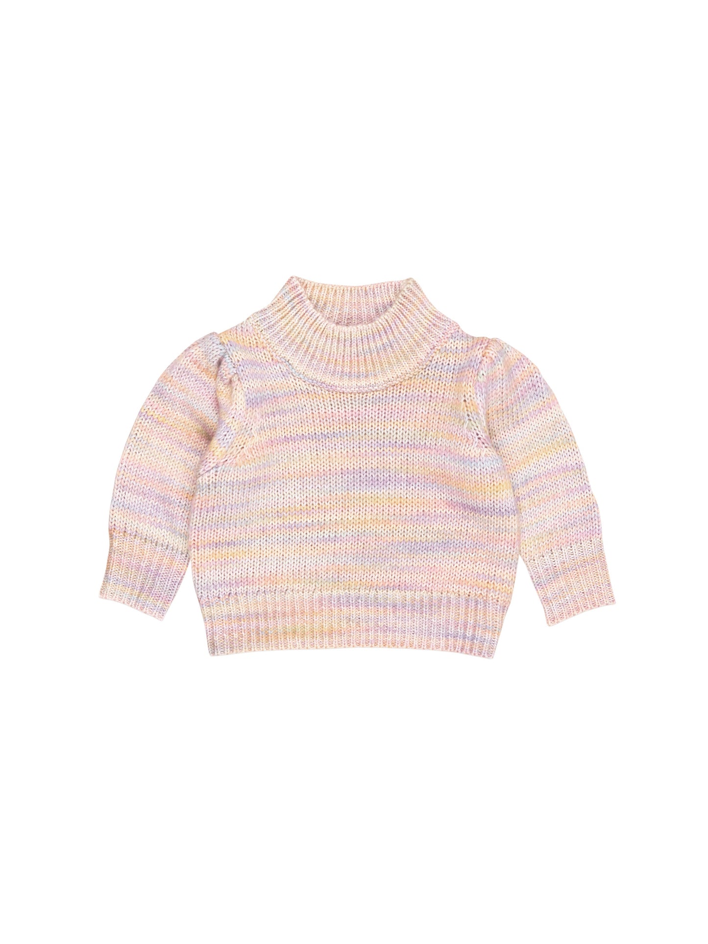 RAINBOW KNIT PUFF JUMPER - RAINBOW