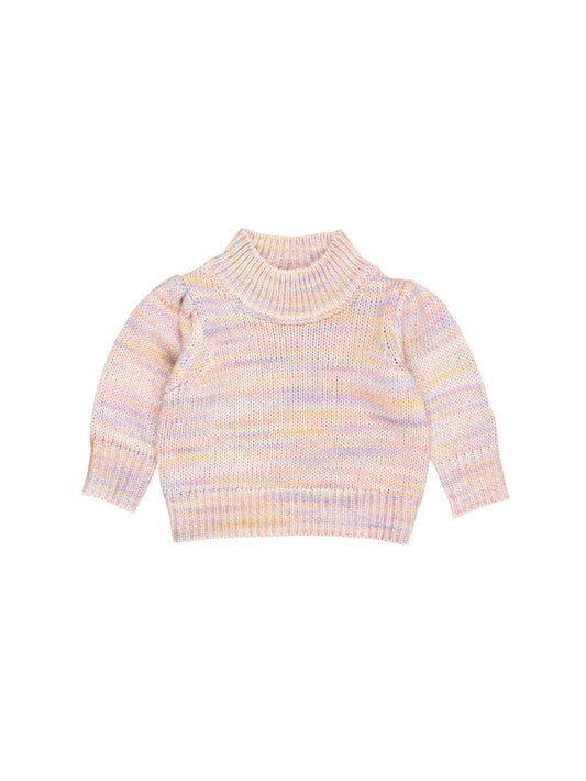 RAINBOW KNIT PUFF JUMPER - RAINBOW