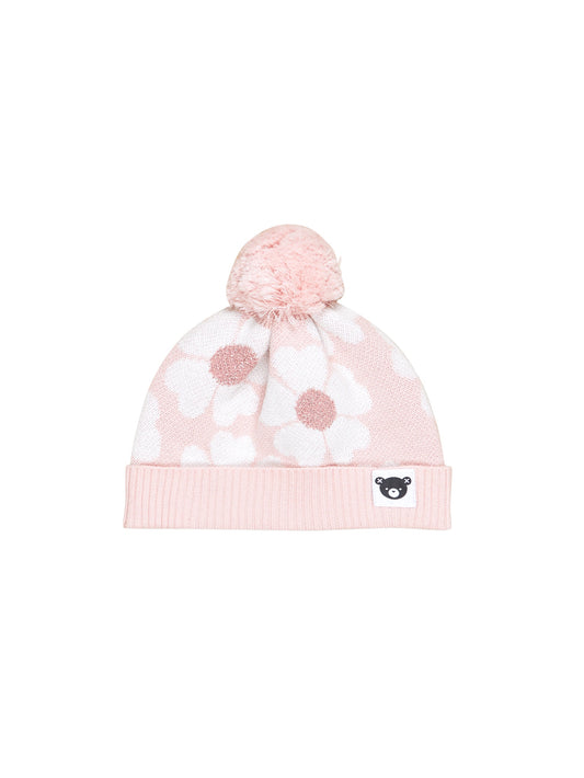 BLOSSOM KNIT BEANIE - PINK PEARL