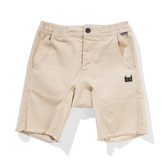 ETHAN DENIM SHORT - WASHED SAND