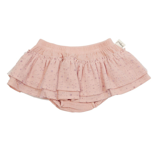 TULLE RUFFLE BLOOMERS - PEONY