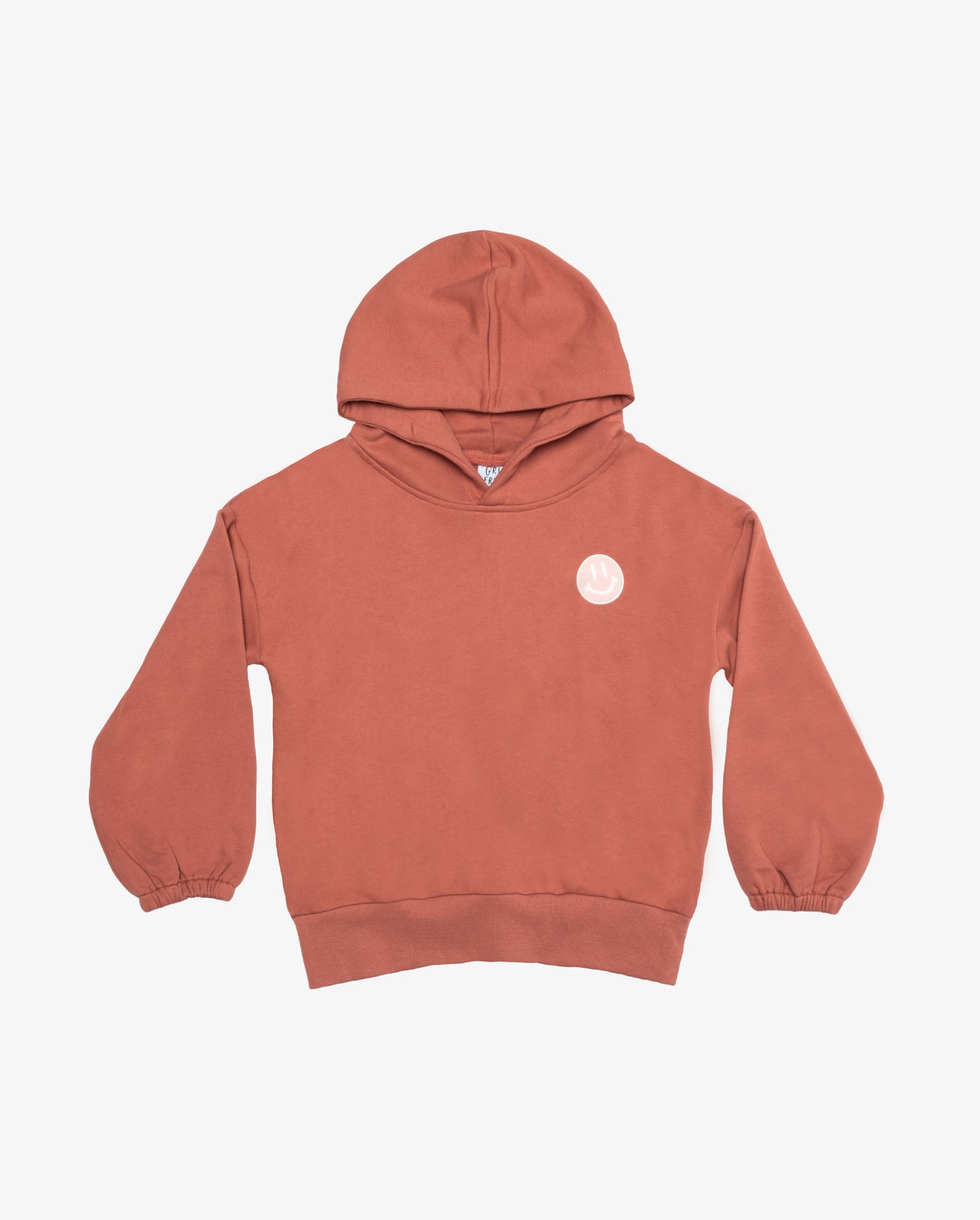 SMILEY WIDE HEM HOOD - TERRACOTTA