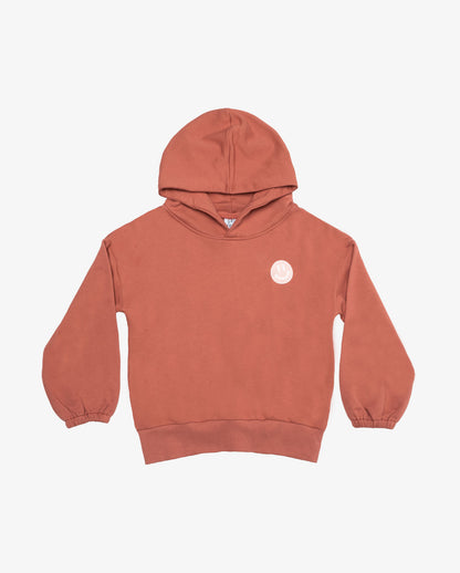 SMILEY WIDE HEM HOOD - TERRACOTTA