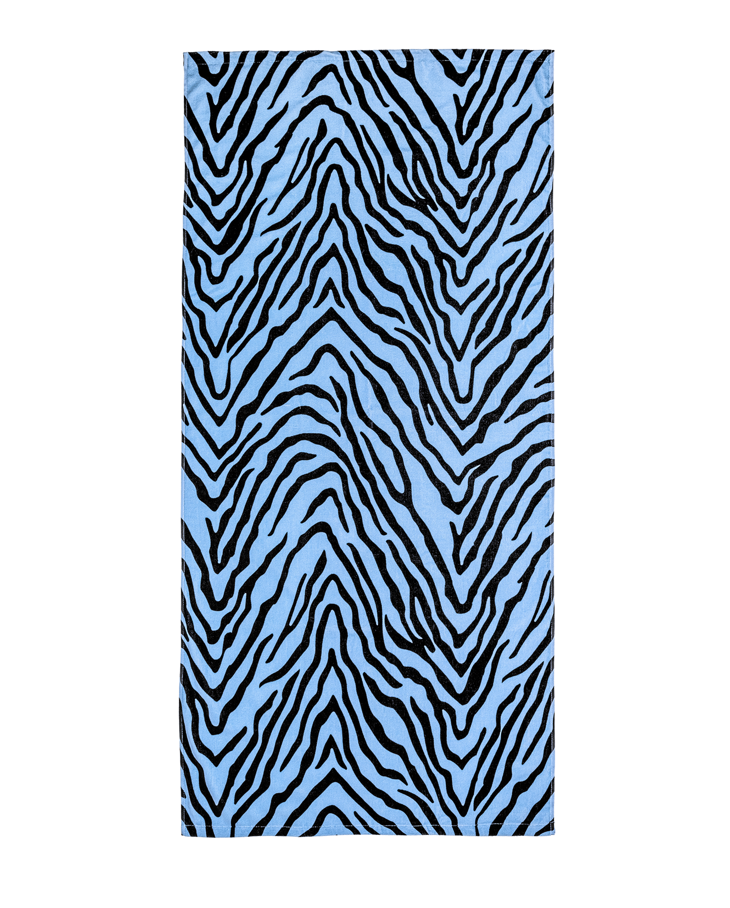 TIGER STRIPE FLAT BEACH TOWEL - BLUE