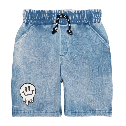 DENIM SHORTS - WASHED BLUE