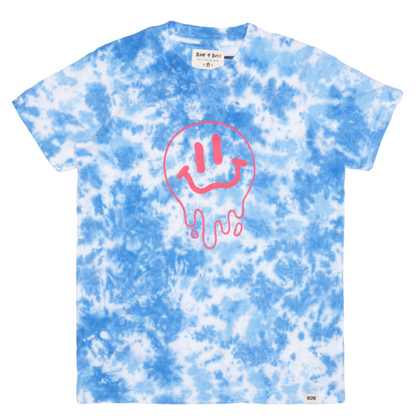 DRIPPIN IN SMILES TEE - BLUE TIE-DYE