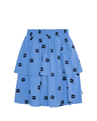 VAMP LIPS LAYER SKIRT - BLUE