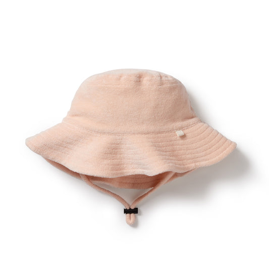 ORGANIC TERRY SUN HAT - ANTIQUE PINK