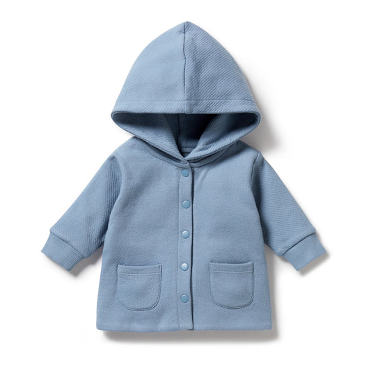 ORGANIC QUILTED JACKET - STORM BLUE