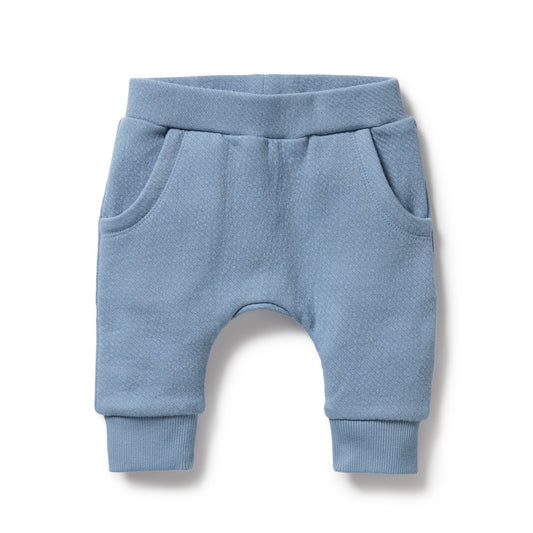 ORGANIC QUILTED PANT - STORM BLUE