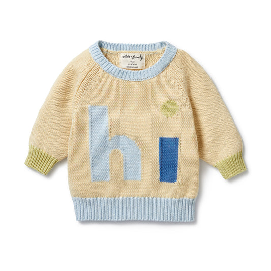 KNITTED JACQUARED JUMPER - DEW