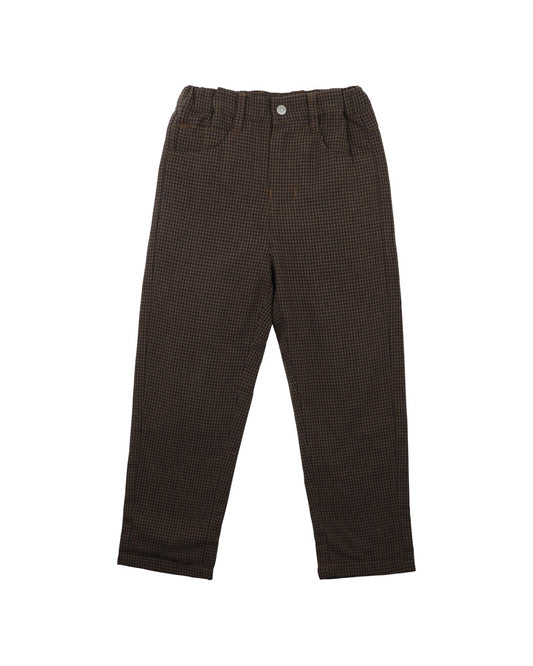 LIAM CHECK PANTS - CARAMEL | NAVY