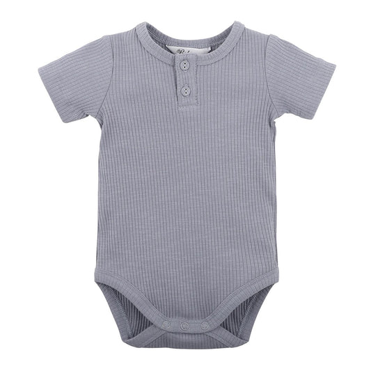 EMMETT RIB BODYSUIT - DUSKY BLUE